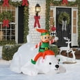 thumbnail image 2 of 6 FT Christmas Inflatables Santa Clause Riding The Polar Bear with Shaking Head Outdoor Decorations Clearance Blow Up Yard Decor with LED Lights for Xmas Holiday Party Indoor Garden Lawn Décor, 2 of 7
