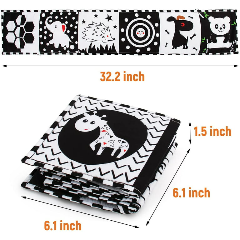 Hileyu Newborn Black and White Sensory Toys,Black and White Baby Books 0-6  Months,High Contrast Sensory Toys for Baby Infant Newborn,Infant Tummy Time  Early Educational Toys for Boys Girls – BigaMart