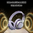 thumbnail image 6 of LACKUST Wireless Over-Ear Headphones Bluetooth 5.4 - Purple Graffiti Design, Foldable, Low Latency, Long Battery - for Gaming & Sports, 6 of 6