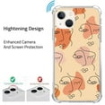 thumbnail image 4 of Line Art Face Case Compatible with iPhone 13,Unique Trendy Design TPU Bumper Cover Case, 4 of 5