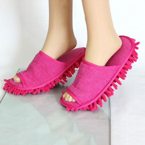 Raindrops 1Pcs Towel Slippers for Women Comfortable Microfiber .63In