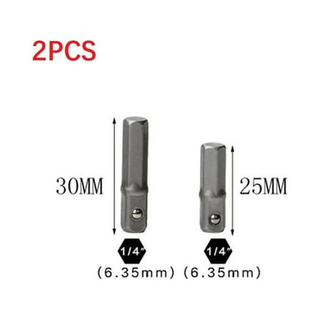 

Drill Socket Adapter 1/4In Hex Shank Extension Bar for Impact Driver 1/2 3/8 1/4
