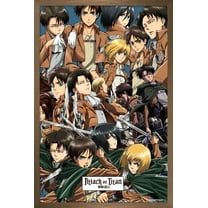 Attack on Titan - Collage Wall Poster, 22.375" x 34", Framed