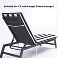 thumbnail image 3 of Resenkos 1PCS Set Outdoor Lounge Chair Cushion Replacement Patio Funiture Seat Cushion Chaise Lounge Cushion,Black and White Stripes, 3 of 5