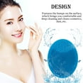 thumbnail image 3 of Linyer Face Scrubber Household Silicone Facial Cleaning Brush Personal Care Wash Pad Washing Tools Skin Scrubbers for Home Blue, 3 of 5