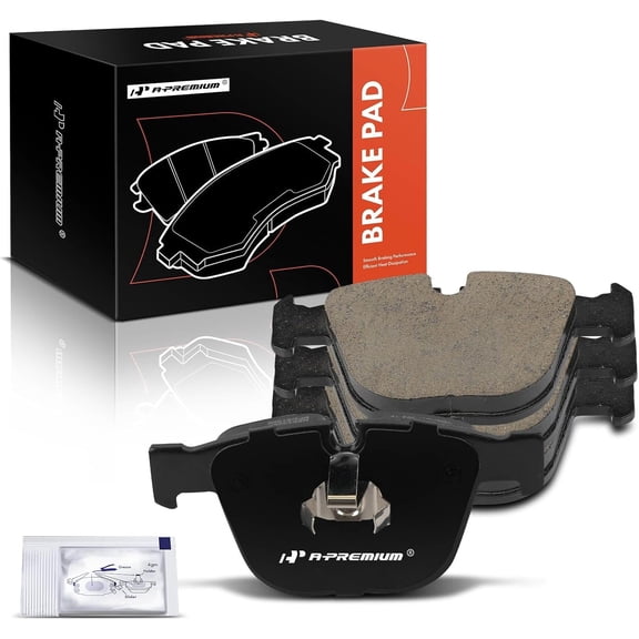 A-Premium Rear Ceramic Disc Brake Pads Set Compatible with BMW X5 535i 545i 550i 745i 745Li 750i 750Li 760i 760Li X6 645Ci 650i 1 Series M M3 M5 M6 Alpina B7 & Bentley Arnage 4 Pcs
