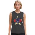 thumbnail image 3 of Heart Tank Top Women Patriotic Shirt American 4th of July Sleeveless Tops Blue, 3 of 5