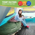thumbnail image 5 of KingCamp Saco de Dormir para Adultos, Saco de Dormir de Franela Extra Ancho para Acampar con Mochila, Clima cálido y frío, Grande y Alto, liviano, tamaño XL, Oliva al Aire Libre, 5 of 5
