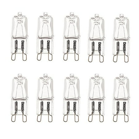 

Deezio 120V 40 Watts Halogen Lamp T4 2-Pin (G9) 480 Lumens 2700 to 2999K Bulb Color Temp(10Pack)