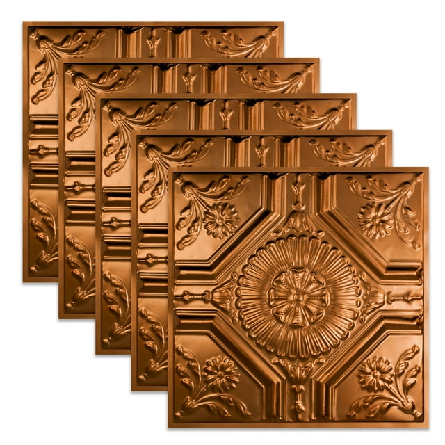 Great Lakes Tin Rochester Copper 2ft x 2ft Lay In Ceiling Tiles (5 Pack)