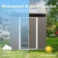 thumbnail image 2 of Spaco 6ft x 5ft Outdoor Metal Storage Transparent plate Garbage Can,Outdoor Metal Shed for Tool,Garden, 2 of 8
