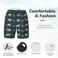 thumbnail image 6 of Picia Turtle Chrysanthemum pattern Mens Swim Trunks with Compression Liner Stretch Beach Shorts Quick Dry with Zipper Pockets No-Chafing Board Shorts-Medium, 6 of 9