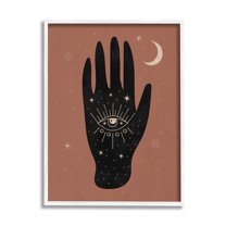 Stupell Industries Celestial Bohemian Chic Hand With Enlightened Eye Tattoo ,16 x 20, Design by Nina Blue
