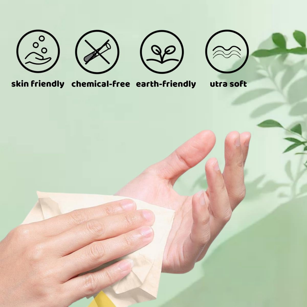 QingYa Premium Bamboo Toilet Paper, 3 Ply Toilets Paper, Unbleached and Absorbent, Bathroom Tissue Rolls, 12 Mega Rolls, 300 Sheets per Roll