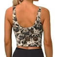 thumbnail image 3 of Xecao Cute French Bulldog for Sports Bra with Removable Pads, Crop Tank Top Design, Women's Longline Sports Bra - Non-Wired - X-Large, 3 of 9