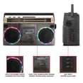 thumbnail image 3 of ION Audio Retro Glow Black / Gold - Translucent Bluetooth Cassette Boombox, 3 of 8