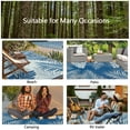 thumbnail image 5 of Aonewoe Outdoor Rug 9x12 Waterproof Reversible Plastic Straw Camping Rugs for Outside RV, Indoor Outdoor Area Rugs for Patio,Deck,Porch,Balcony, Blue & White, 5 of 7