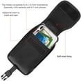 thumbnail image 3 of Belt Holster Case for Cricket Innovate E 5G - Vertical Waterproof Rugged Nylon [Card Slots, Belt Loops, Front Buckle] Phone Carrying Pouch (Fits with Rugged Cases) - Black, 3 of 8