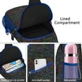 thumbnail image 4 of Funny Dinosaur Print Sling Bag, Colorful Cartoon Dino Pattern Lightweight Backpack for Travel, Outdoor Adventures, and School Use, 4 of 6