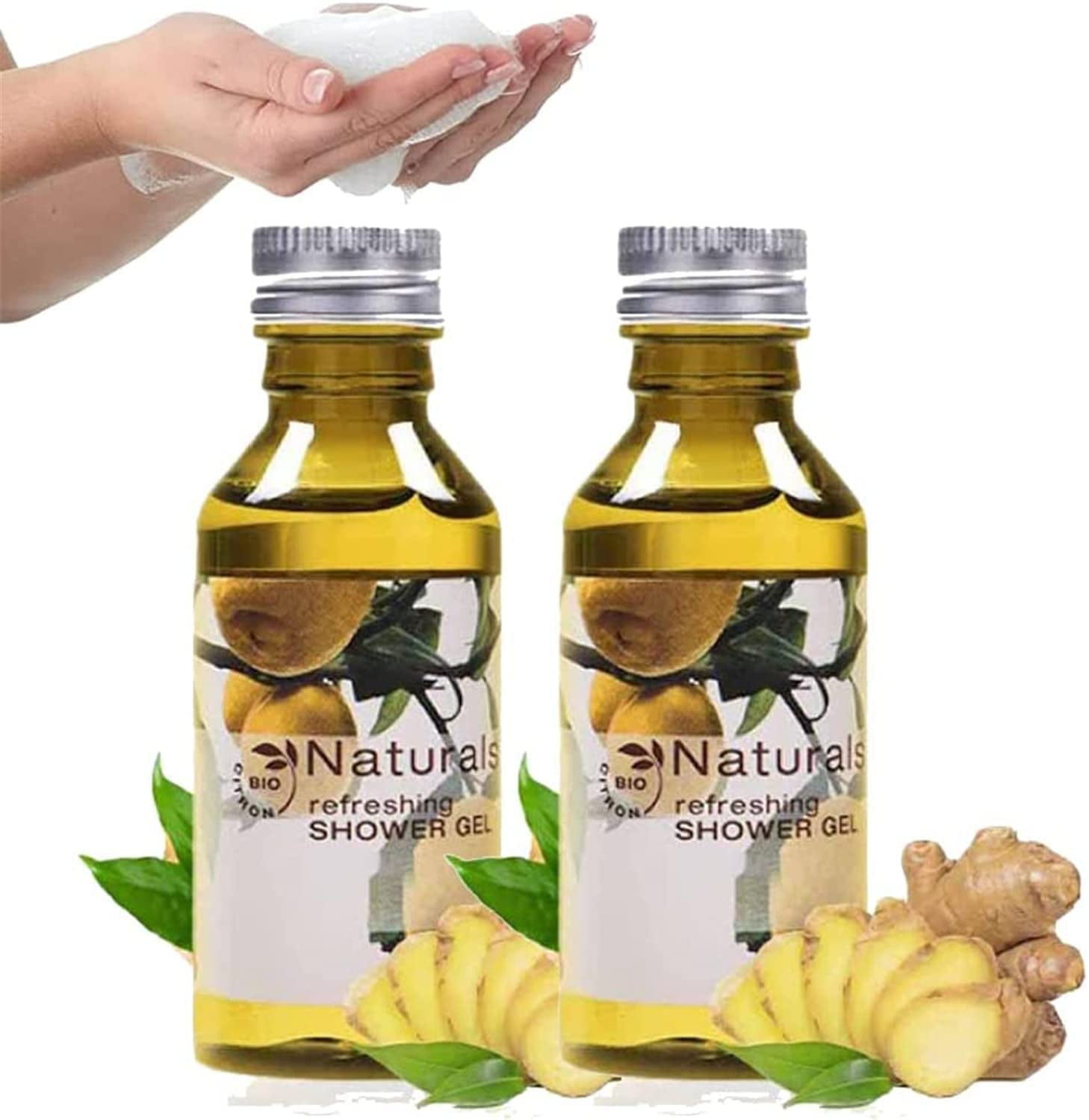Lymphatic Drainage Herbal Shower Gel, Lymphatic Detox Ginger Shower Gel