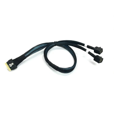 ‌SlimSAS 8i S‌FF-8654 to 2 X Mini SAS SFF-8643 Cable - 50 CM