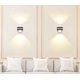 thumbnail image 5 of Lámpara de pared de cristal LED de doble cara Lámpara de pared arriba y abajo Iluminación interior Lámpara de pared de aluminio Decoración de pared de fondo Lámpara de pasillo Lámpara de efecto de lu, 5 of 5