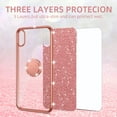 thumbnail image 3 of nancheng Case for BLU View 3 / B140DL Phone Case Luxury Cute Soft TPU Silicone Glitter Cover for Women with Ring Kickstand Bumper Shockproof Protective Case - Rose Gold, 3 of 7