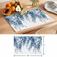 thumbnail image 6 of Blue Eucalyptus Placemats Set of 4 Botanical Leaves Pastoral Plants Place Mats Indoor Wipeable Table Mats Washable Cloth Dining Table Placemats for Kitchen Holiday Party Home Decor 13x19 Inch, 6 of 9
