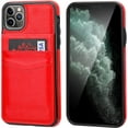 thumbnail image 3 of iPhone 11 Pro Max Case Wallet with Credit Card Holder, Premium Leather Magnetic Clasp Kickstand Heavy Duty Protective Cover for 11 Pro Max 6.5 Inch(Red), 3 of 13