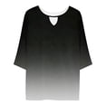 thumbnail image 5 of Lkhaha 2026 Womens T Shirts Fashion Tops Hollow Out Collar Short Sleeve Casual Crew NeckDaily Clothing Black L, 5 of 5