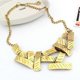 thumbnail image 5 of Women Metal Geometrical Irregular Squares Pendant Chain Bid Choker Necklace, 5 of 5