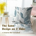 thumbnail image 6 of Dusty Blue and Gray Leaf Throw Pillow Cover 20x20 Inch Pack of 2 White and Blue Spring Cushion Pillow Case Square Cotton Eucalyptus Pillowcase for Summer Party Bed Sofa Home Car Bedroom Outdoor, 6 of 6