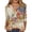 Earthy Yellow, variant on American Flag Blouse Women 1776-2026 Red White and Blue 3/4 Sleeve Henley Shirts Stars and Stripes 250th Anniversary Casual Tunics L