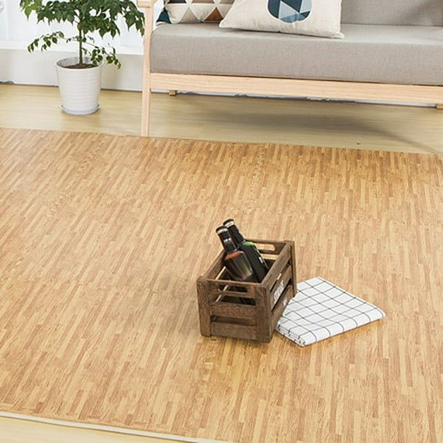 Home Floor Mat Carpet Blanket Exercise Gym Bathroom Crawling Mat ; Gym EVA Rug Kid Play Crawling Wood Pattern Foam Carpet