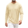 thumbnail image 3 of OYXSER Men's Long Sleeve T Shirt Crew Neck Cotton Soft Lightweight Basic Tee 9 Colors S-3XL, 3 of 9