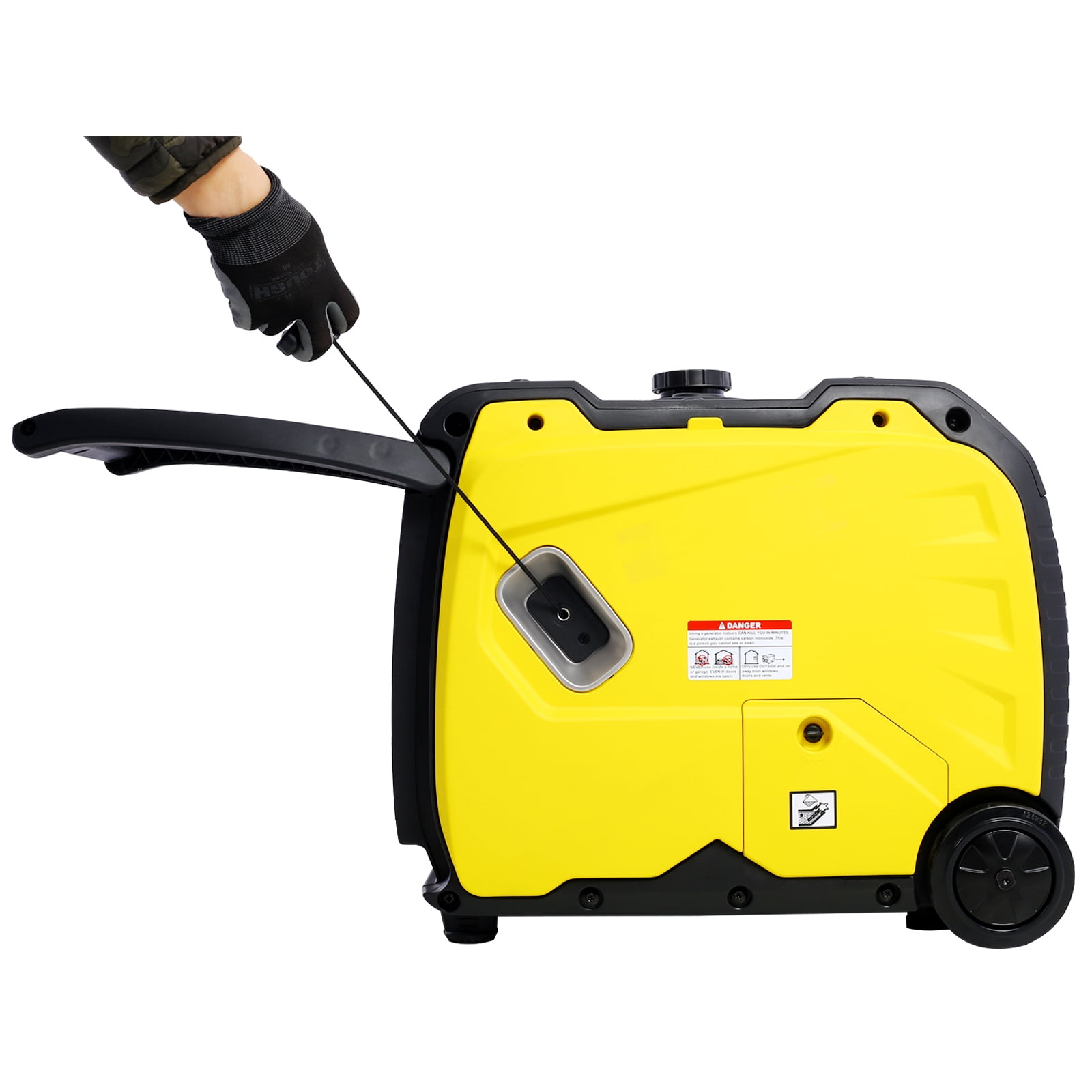 4500W Portable Generator Super Quiet Inverter Generator with Wheels and Foldable Handle