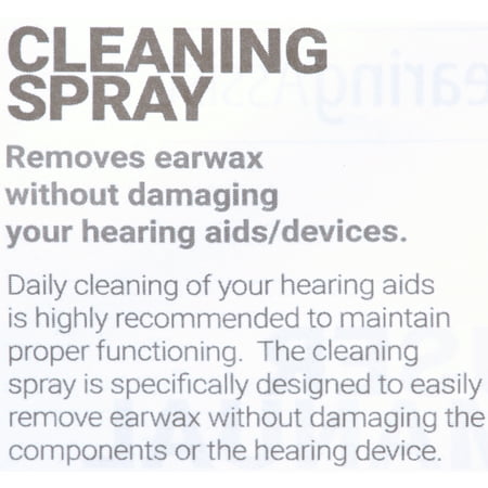 Hearing Assist - Cleaning Spray for Hearing Aids, 1.01 fl oz - White