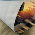 thumbnail image 5 of Ambesonne City Place Mats Set of 4, Tranquil Sunrise Midtown, Standard Size, Pale Blue Peach Tan, 5 of 6