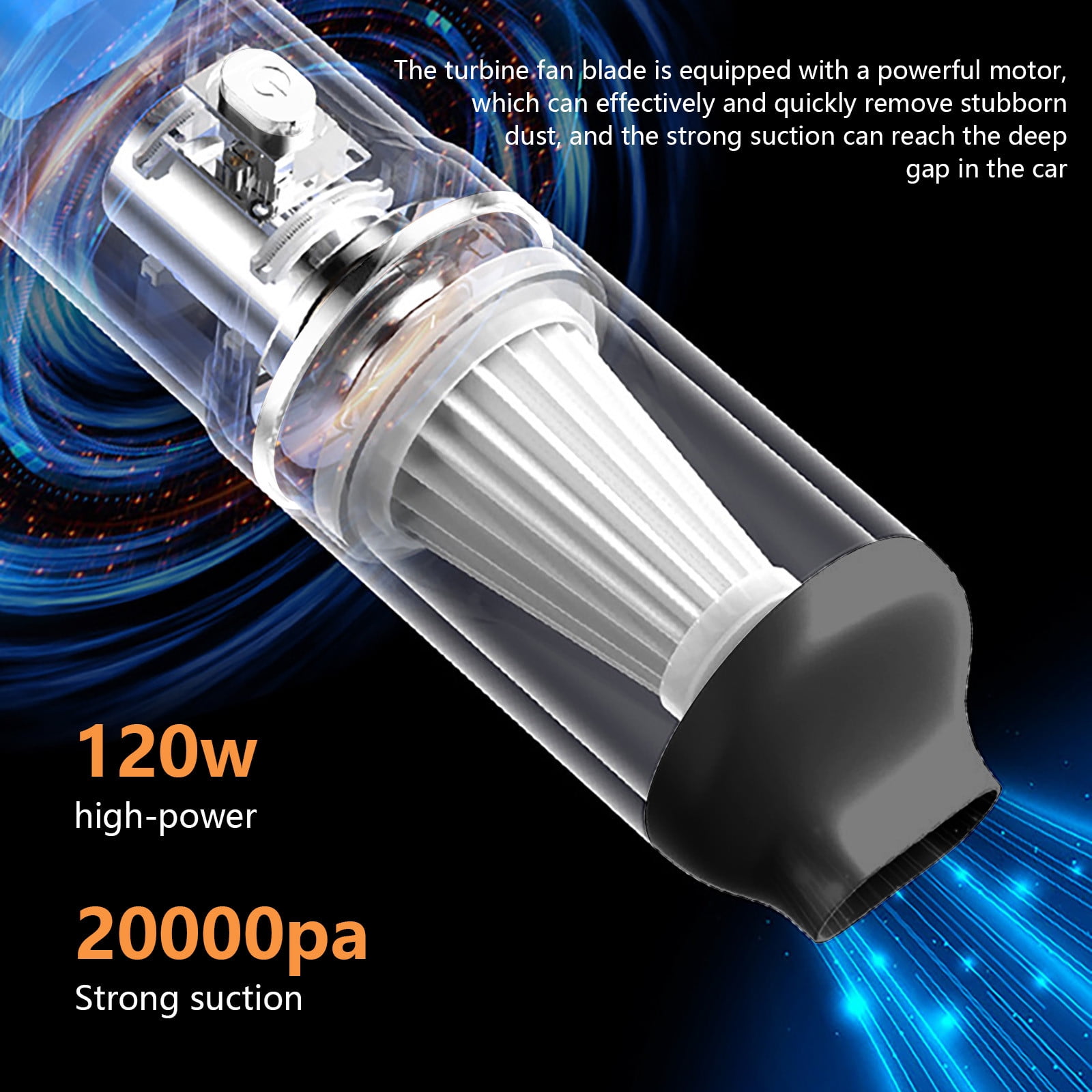 Uiz Merueh Car Vacuum Handheld Vacuum Cordless Car Vacuum Powerful Suction Hand Vac Perfect for Pet Hair, Cars, Home, Stairs