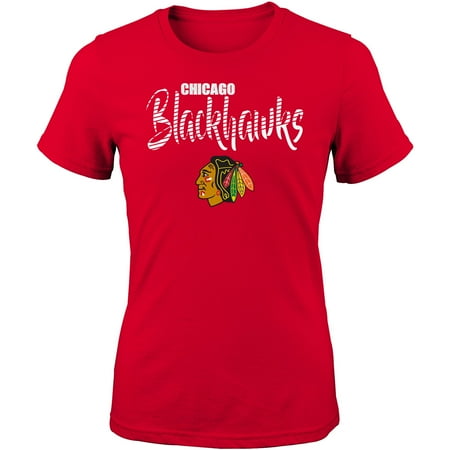 - Girls Youth Red Chicago Blackhawks T-Shirt