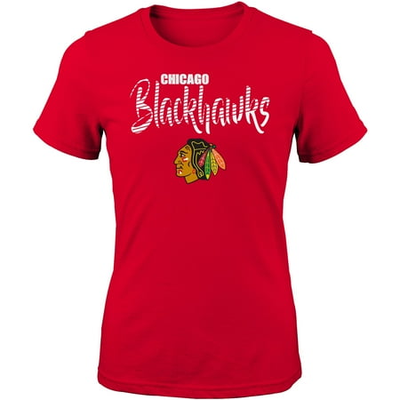 Girls Youth Red Chicago Blackhawks T-Shirt (Best Player On Chicago Blackhawks)