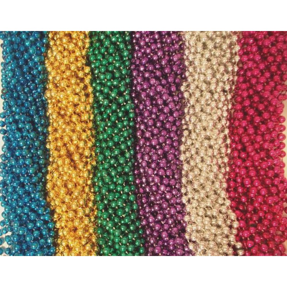 120 (10 Dozen) Mardi Gras Beads Carnival Parade Necklaces Lot Walmart