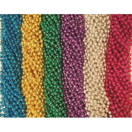 120 (10 Dozen) Mardi Gras Beads Carnival Parade Necklaces Lot