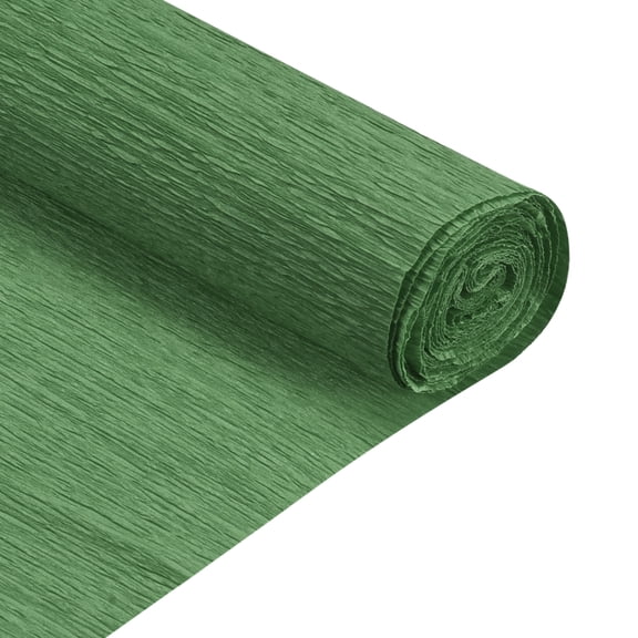 Uxcell 2Pcs Crepe Paper Roll Crepe Paper Various Decoration 6.9ft Long 20 inch Wide, Dark Green