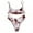 Khaki, variant on Swimsuits for Women,Women Tie-dye Pattern Top with Panty Bikini Set Two Piece Swimwear Orange M(M)