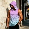 thumbnail image 5 of BRANROY Men's Athletic Tank Tops - Hooded Sleeveless Gym Tees, Breathable Muscle Fit Shirts for Summer Bodybuilding Training,Purple 4XL, 5 of 7