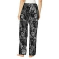 thumbnail image 3 of Balery Black Cats In A Garden print Women's Pajama Pants,Ultra Lightweight Pjs,Lounge Pant-X-Large, 3 of 9