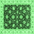 thumbnail image 1 of Ahgly Company Indoor Square Oriental Emerald Green Traditional Area Rugs, 7' Square, 1 of 4