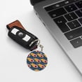 thumbnail image 6 of Naloa Burning Rugby Balls Print Round Keychain Keychain Key Ring, Key Tag, Key Chain Bulk for Gift Accessories (Round), 6 of 7