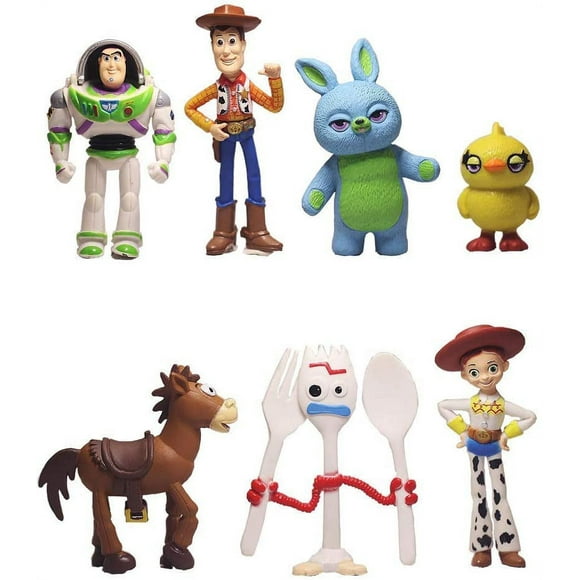 J&G Toy Story Woody Rex Lightyear Action Figure Kids Toy Gift Set of 7 | Woody Jessie Buzz set Lightyear Superheroes | Birthday Party Cake Topper Gift